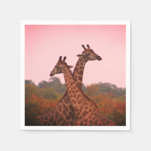 Serviette En Papier Giraffes