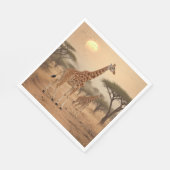 Serviette En Papier Giraffes en Afrique (Coin)