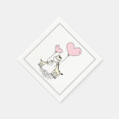 Serviette En Papier Giraffes et Coeurs (Coin)