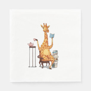 Serviette En Papier Giraffes, livres et cadeaux de thé