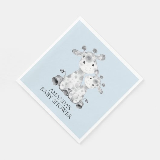 Serviette En Papier Giraffy Boys Baby shower papier serviettes (Coin)