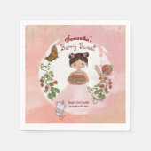 Serviette En Papier Girl & Duckling 'Berry Sweet' Party Paper Napkin (Devant)