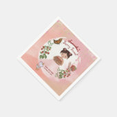 Serviette En Papier Girl & Duckling 'Berry Sweet' Party Paper Napkin (Coin)