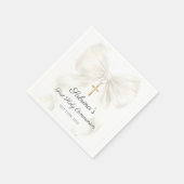 Serviette En Papier Girl First Holy Communion Bow Napkins (Coin)