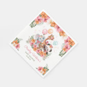 Serviette En Papier Girl Jungle Safari (Coin)