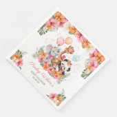 Serviette En Papier Girl Jungle Safari (Coin)