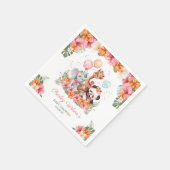 Serviette En Papier Girl Jungle Safari (Coin)