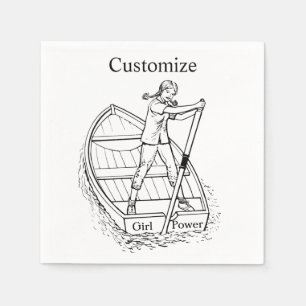 Serviette En Papier Girl Power Sculling Boat Thunder_Cove