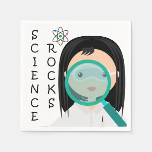 Serviette En Papier Girl Science Rocks Party papier jetable serviettes