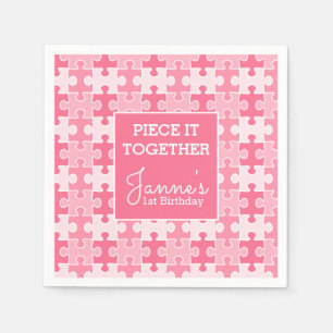 Serviette En Papier Girl Sweet Rose Pièce It Ensemble Puzzle Anniversa