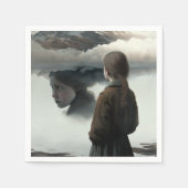 Serviette En Papier Girl with clouds (Devant)