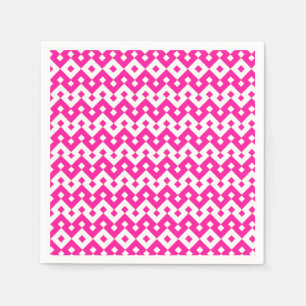 Serviette En Papier Girlie Candy Pink et Livre blanc Cocktail Napkins