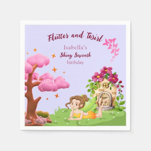 Serviette En Papier Girls Cute Yellow Fairy Fairytale home (Devant)