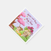 Serviette En Papier Girls Fairy First Fairytale Mushroom Butterfly (Coin)