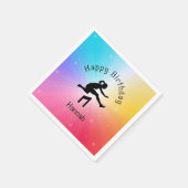Serviette En Papier Girls Track & Field Rainbow Stars (Coin)