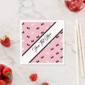 Serviette En Papier Girly Bows Cocktail Napkins (En situation)