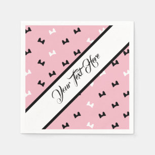 Serviette En Papier Girly Bows Cocktail Napkins