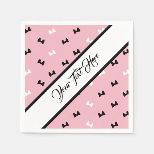 Serviette En Papier Girly Bows Cocktail Napkins (Devant)