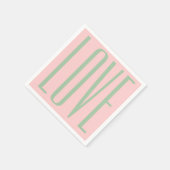 Serviette En Papier girly chic valentine's day LOVE blush rose (Coin)