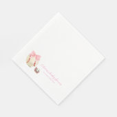 Serviette En Papier Girly Pink Bow Pacifier Baseball Sport Baby Shower (Coin)