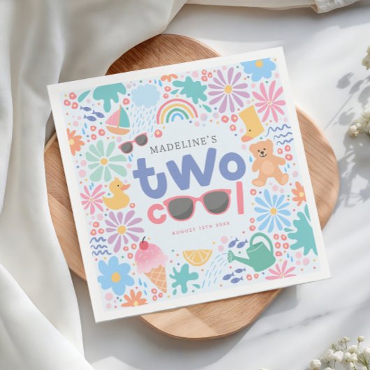 Serviette En Papier Girly Two Cool Summer Splash 2nd Birthday