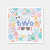 Serviette En Papier Girly Two Cool Summer Splash 2nd Birthday (Devant)