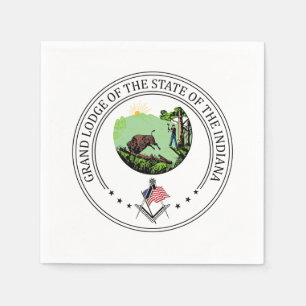 Serviette En Papier Gîte de franc-maçonnerie de l'état de l'Indiana