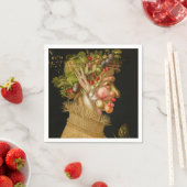 Serviette En Papier Giuseppe Arcimboldo - Été (En situation)