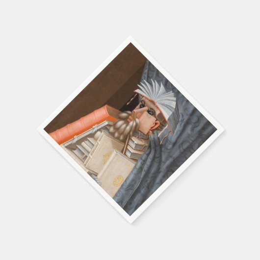 Serviette En Papier Giuseppe Arcimboldo - Le Bibliothécaire (Coin)