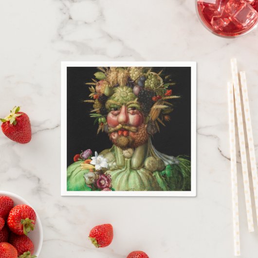 Serviette En Papier Giuseppe Arcimboldo - Vertumnus (En situation)