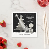 Serviette En Papier Giver cadeau-Joyeux Noël (En situation)