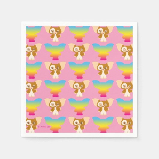 Serviette En Papier Gizmo | Motif arc-en-ciel (Devant)