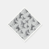 Serviette En Papier Gizmo | Motif noir et blanc (Coin)
