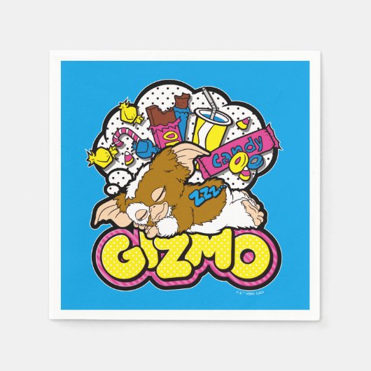 Serviette En Papier Gizmo | Rêver de sucreries (Devant)