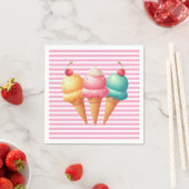 Serviette En Papier Glace colorée (En situation)
