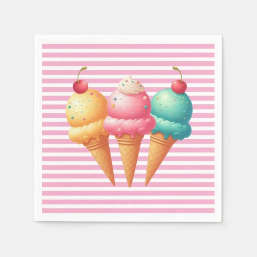 Serviette En Papier Glace colorée (Devant)