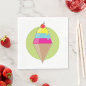 Serviette En Papier Glace colorée (En situation)