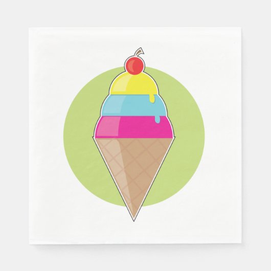 Serviette En Papier Glace colorée (Devant)