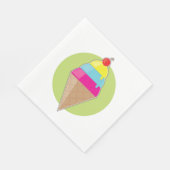 Serviette En Papier Glace colorée (Coin)