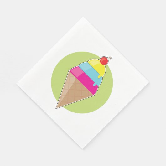 Serviette En Papier Glace colorée (Coin)