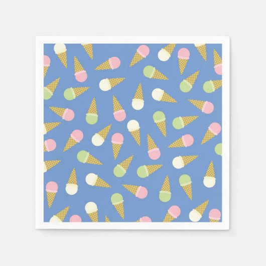 Serviette En Papier Glace Cream Fête d'anniversaire des enfants (Devant)