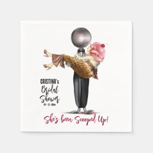 Serviette En Papier Glace Fête des mariées ramassée vers le haut