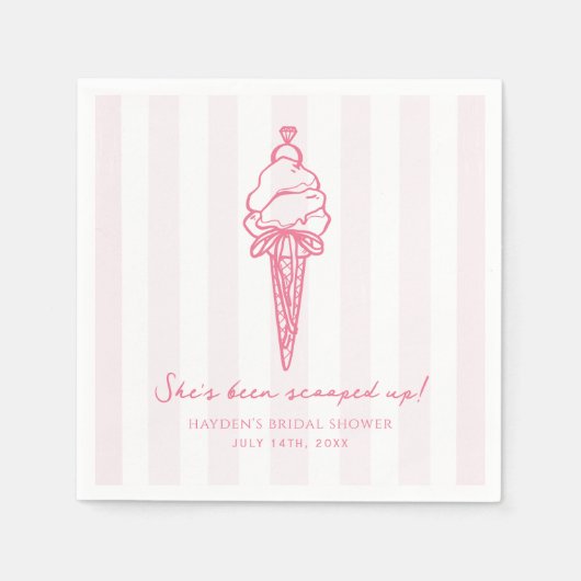 Serviette En Papier Glace Mariage Fiançailles  (Devant)