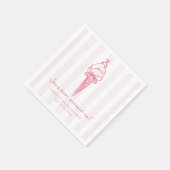 Serviette En Papier Glace Mariage Fiançailles  (Coin)
