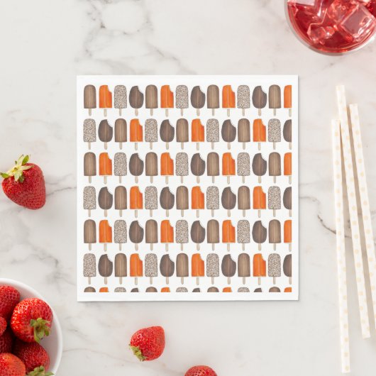 Serviette En Papier Glace Pops Bars Popsicle Creamsicle Fudge (En situation)