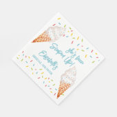 Serviette En Papier Glace ramassée douche de mariée personnalisée (Coin)