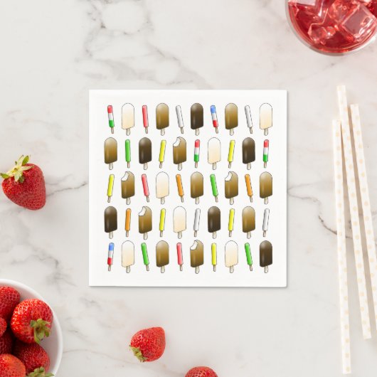 Serviette En Papier Glaces et popsicles amusants (En situation)