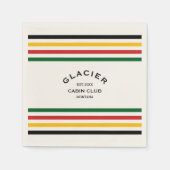 Serviette En Papier Glacier Cabine Club Custom Crest Park Stripe (Devant)