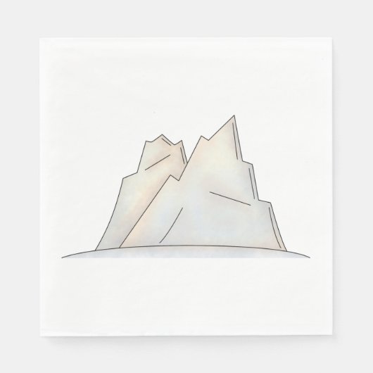 Serviette En Papier Glacier Iceberg (Devant)