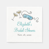 Serviette En Papier Glam 1960 Cocktail Party Illustrated Girly (Devant)